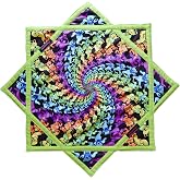 BVCY Flow Star UV Juggling&amp;Skill Toy Flying Toy Beginners Easy to Rotate Spinning Cloth Double-Sided Printing (R07-style5)