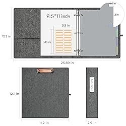 EYROZILL 3 Ring Binder 2 Inch, Binder for Letter