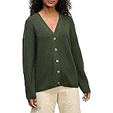 VELVET BY GRAHAM & SPENCER Women's Monet Engineered Stitches Cardigan Sweater, Pine, Small