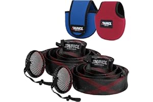 RUNCL Fishing Rod Sleeves & Reel Bags, Spinning/Casting Rod Socks & Spinning/Baitcasting Reel Covers - Protection Solution, Space Saver, Perfect Storage - Fishing Pole Sleeves & Reel Pouch (2 Pack)