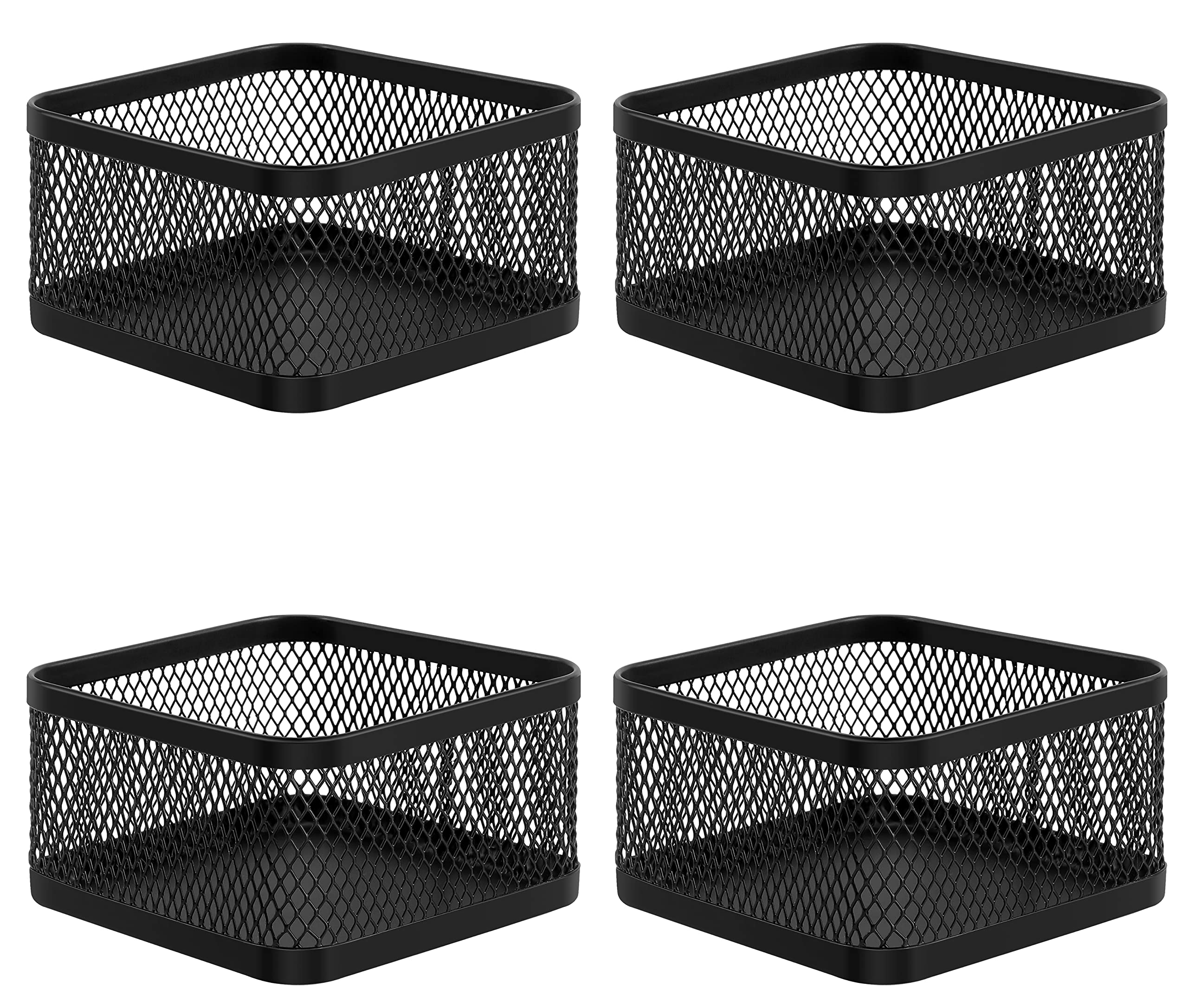 Photo 1 of MaxGear 4 Pack Mesh Paper Clip Organizer, Black, 3.35 Inches