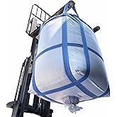8Pack Aolikebao FIBC Bulk Bag,2 Ton Bag,35.4"L x 35.4"W x 43.3"H,4400lbs SWL Safty Factor 3:1,Woven Polypropylene Bags,Duffle Top #-Shaped Spout Bottom
