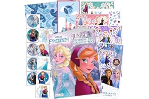 Disney Frozen Coloring Book Set with Frozen Stickers - Bundle Includes Frozen 80-pg Coloring Book, Frozen Stickers, 3-D Puffy Stickers, Castle Door Hanger, in Gift Bag