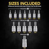 LEXIVON Tamper Proof Torx Bit Socket Set 13-Piece S2 Alloy Steel LX-146 view 6