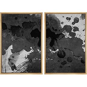SIGNWIN Framed Wall Art Print Set Black and...