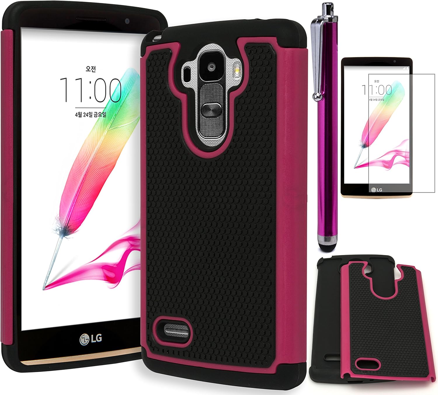 Best lg g case, hard impact dual layer shockproof bumper silicone case
