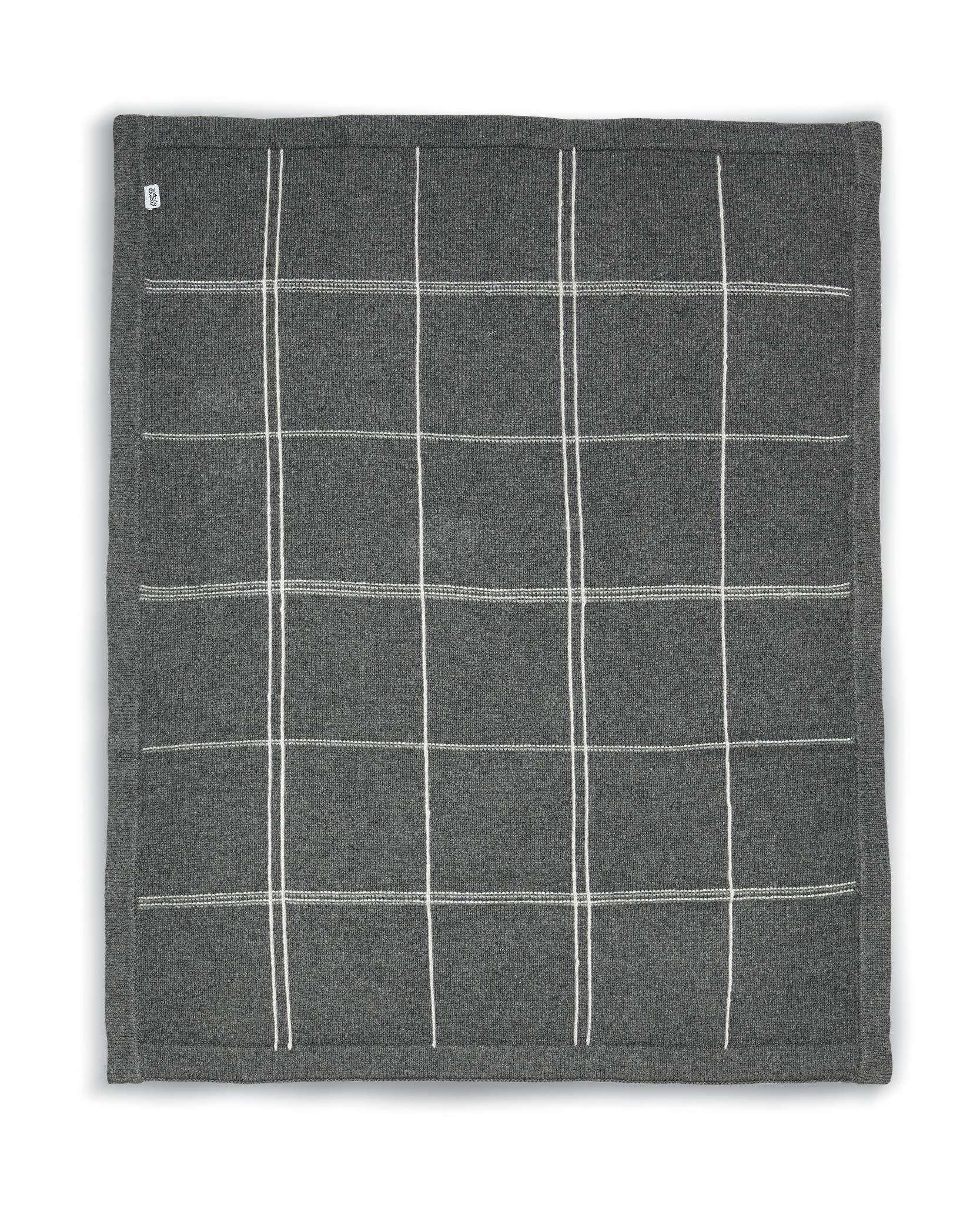 Mamas & Papas Small Knitted Blanket Grey Check