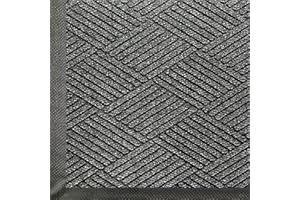 M+A Matting WaterHog Max Diamond | Commercial-Grade Entrance Mat with Diamond Pattern & Rubber Border | Indoor/Outdoor, Quick-Drying, Stain Resistant Door Mat (Grey Ash, 2' x 3')