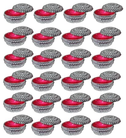 Kotak Sales Plastic Multipurpose Elegant Royal Design Gift Box (Silver_26 x 8 x 15 cm)