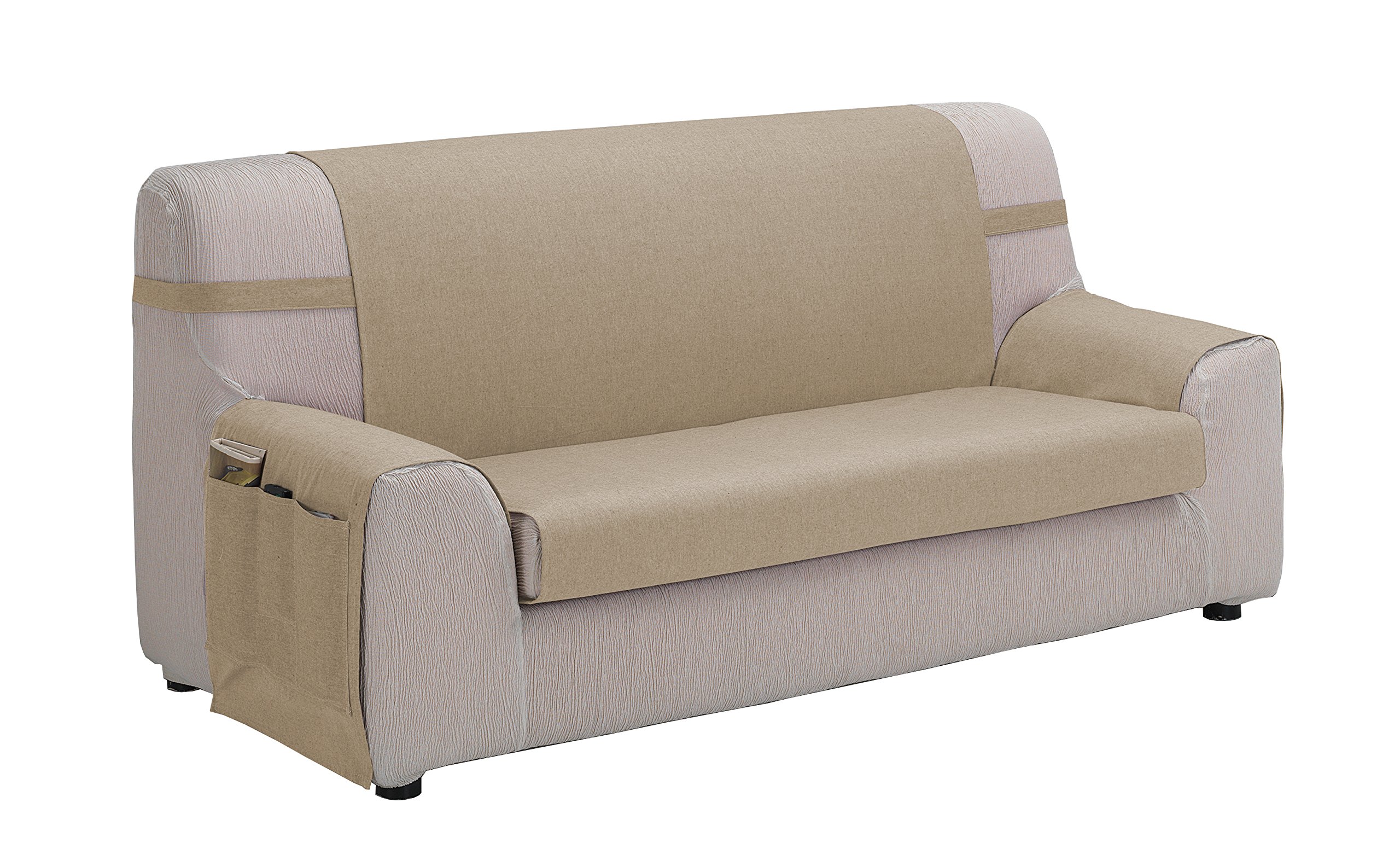 Martina Home Culla Sofa Cover, Fabric, Beige, 210 x 130 x 6.5 cm