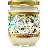 Organic Extra Virgin Coconut Oil, Beauty Sized 6.76 Oz, Unrefined Cold-Pressed for Cooking, Skin, and Hair