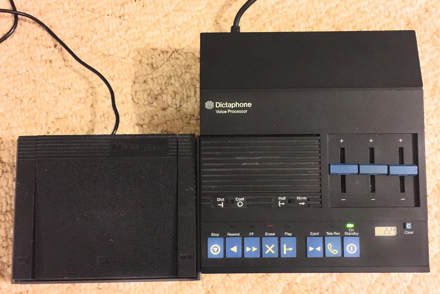 Dictaphone Voice Processor Transcription Machine Model 3360