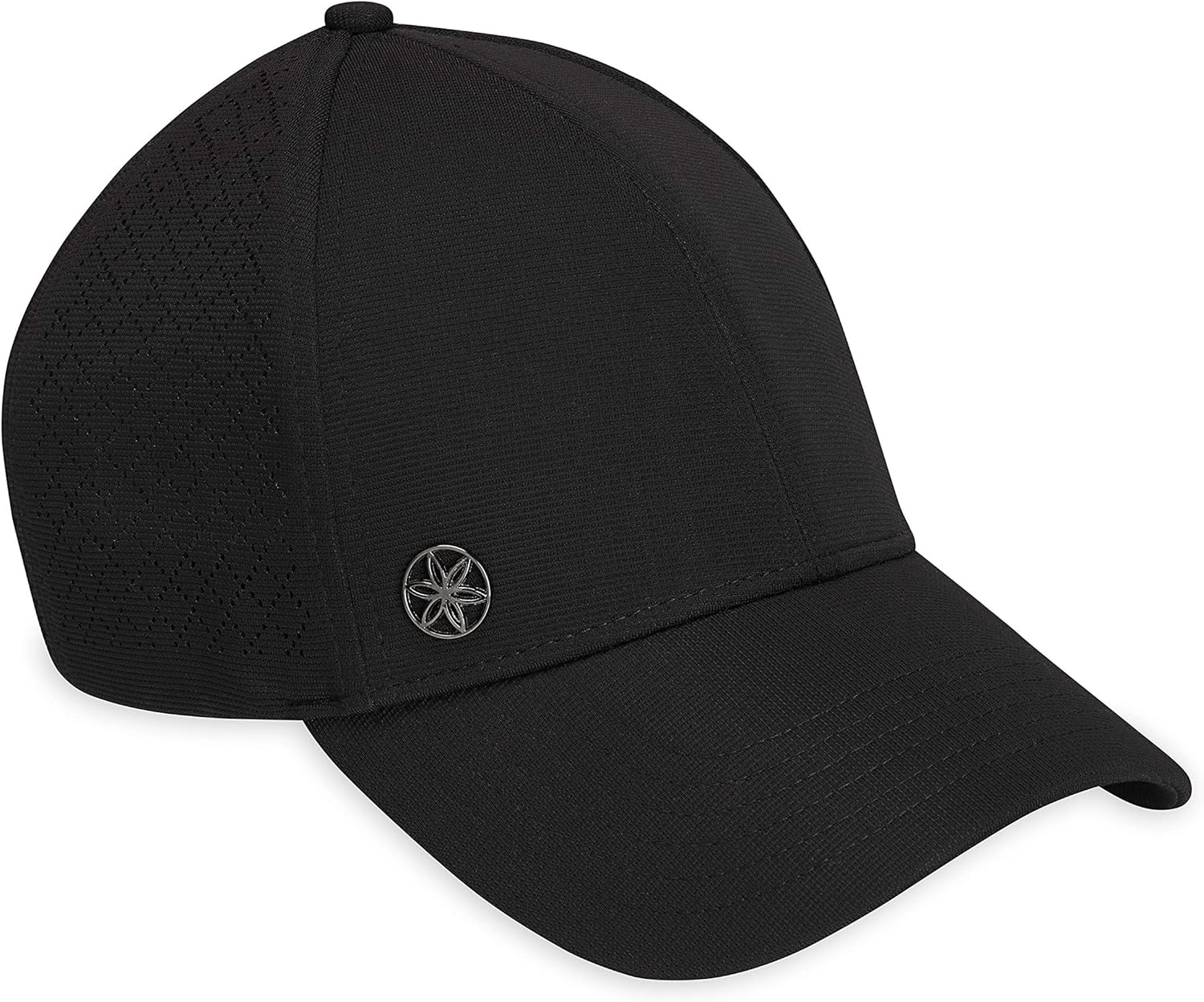 Gaiam Women's Wander Geo Hat - Breathable Ball Cap, Pre-Shaped Bill, Adjustable Size (Running, Outdoors, Baseball, Sun, Hiking, Yoga, Golf, Tennis, Sports & Fitness) - Black: Clothing
