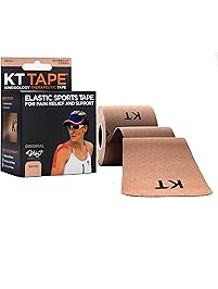 KT Tape Original Cotton Elastic Kinesiology Therapeutic Sports Tape, 20 Pre cut 10 inch Strips, Breathable, Pro & Olympic Choice
