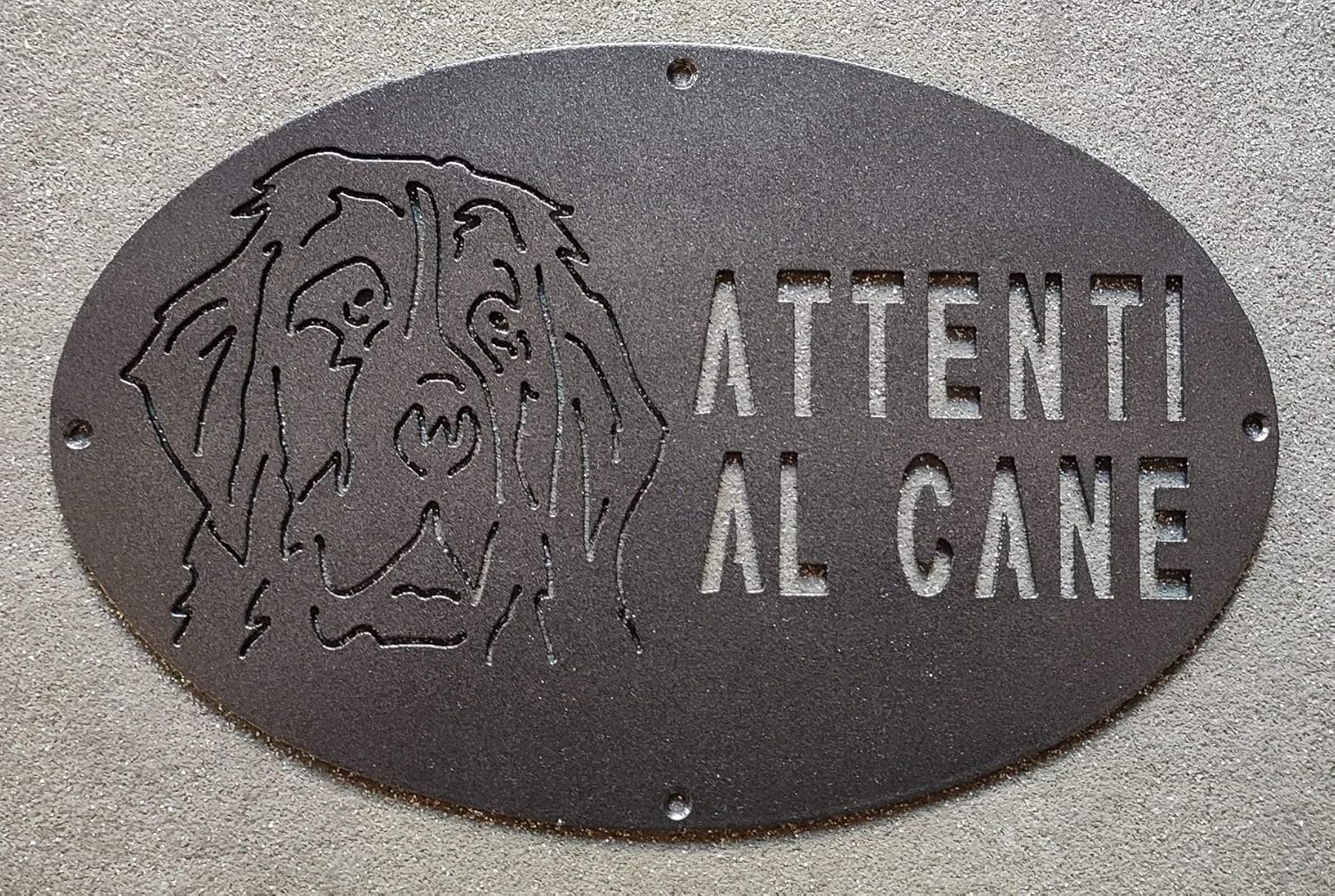 Cartello Attenti Al Cane Chihuahua - Targa Metallo 20x30cm, Per Giardino O Cancello - Foto 3