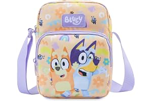 Get Trend Bluey Girls Crossbody Bag, Sling Bag with Adjustable Straps, Shoulder Purse for Travel, Gifts for Girls