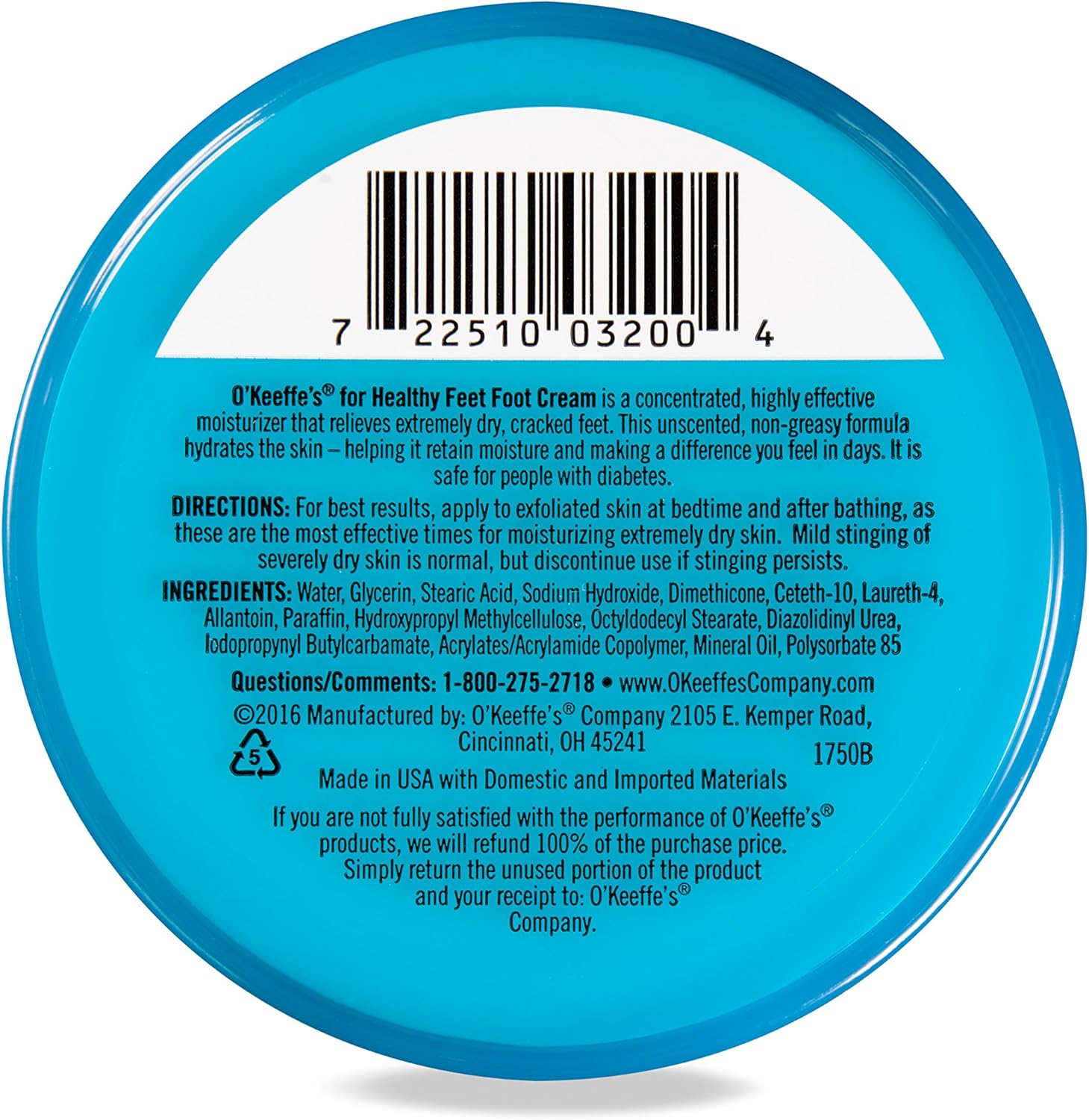 O'Keeffe's Healthy Feet Foot Cream, 3.2 ounce Jar: Home Improvement