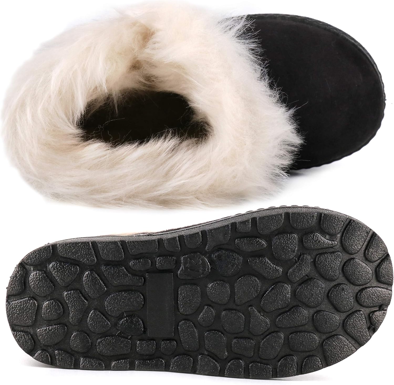 Femizee Girls Boys Warm Winter Flat Shoes Bailey Button Snow Boots(Toddler/Little Kid): Shoes