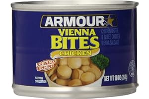 Armour Star Chicken Vienna Sausage Bites, Canned Sausage, 10 OZ (Pack of 12)