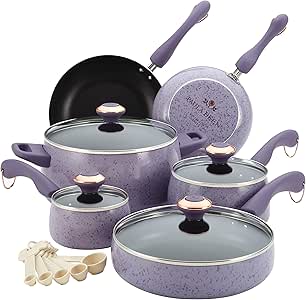 Paula Deen Signature - Juego de ollas y sartenes antiadherentes, 15