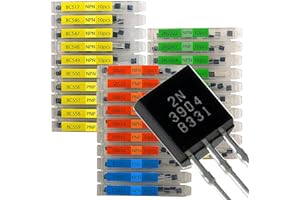 EEEEE 30 Kinds 300pcs Assorted Type General Purpose TO92 Transistors PNP NPN Bipolar Power Transistor Assortment Kit with Individual Compartment (300pcs 30 Models)