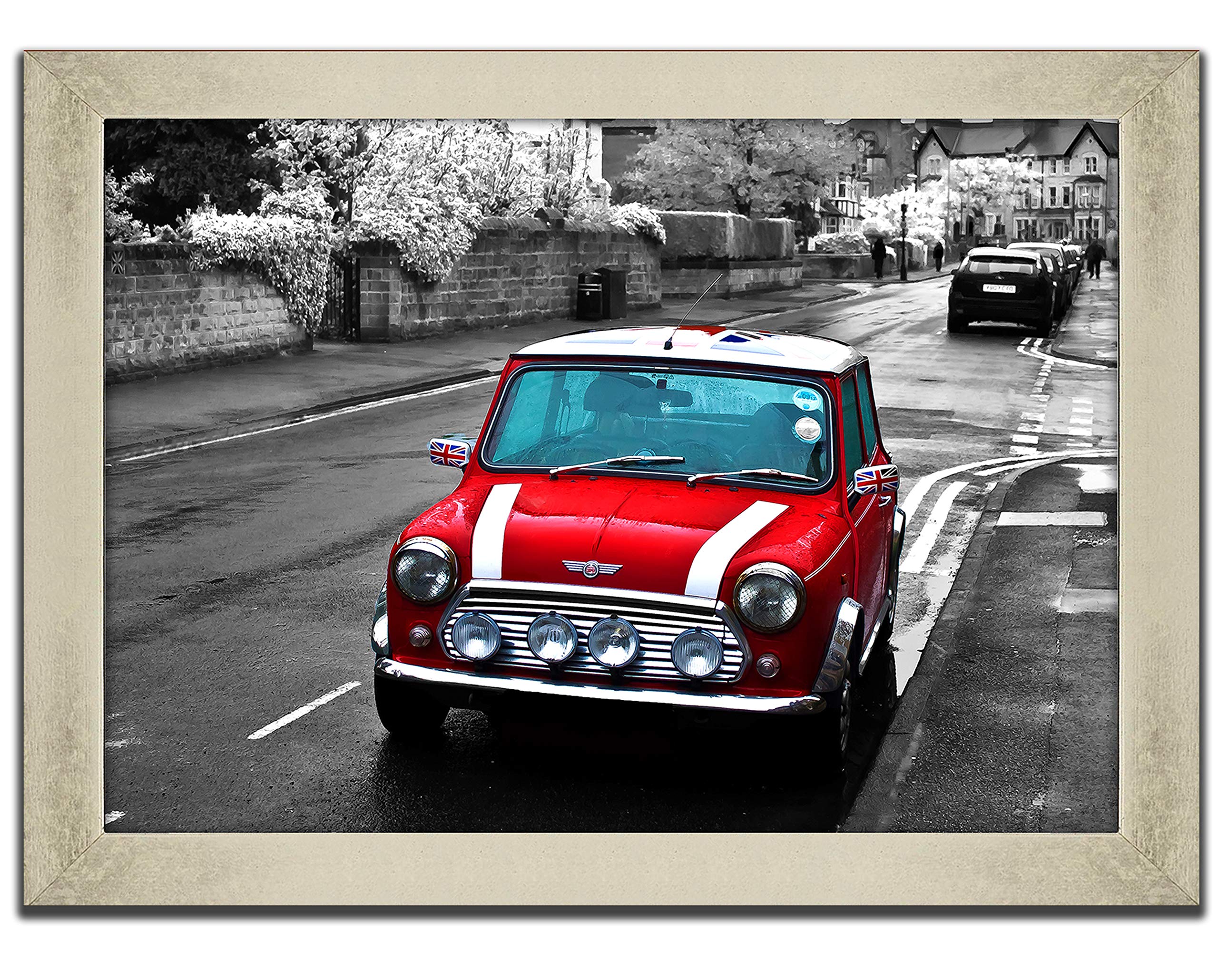 Rover Austin Mini Cooper Wall Art Picture Poster Print Framed Classic Car Picture Vintage Car Wall Art 12 By 16 Inches Buy Online In Cayman Islands At Cayman Desertcart Com Productid 46804258