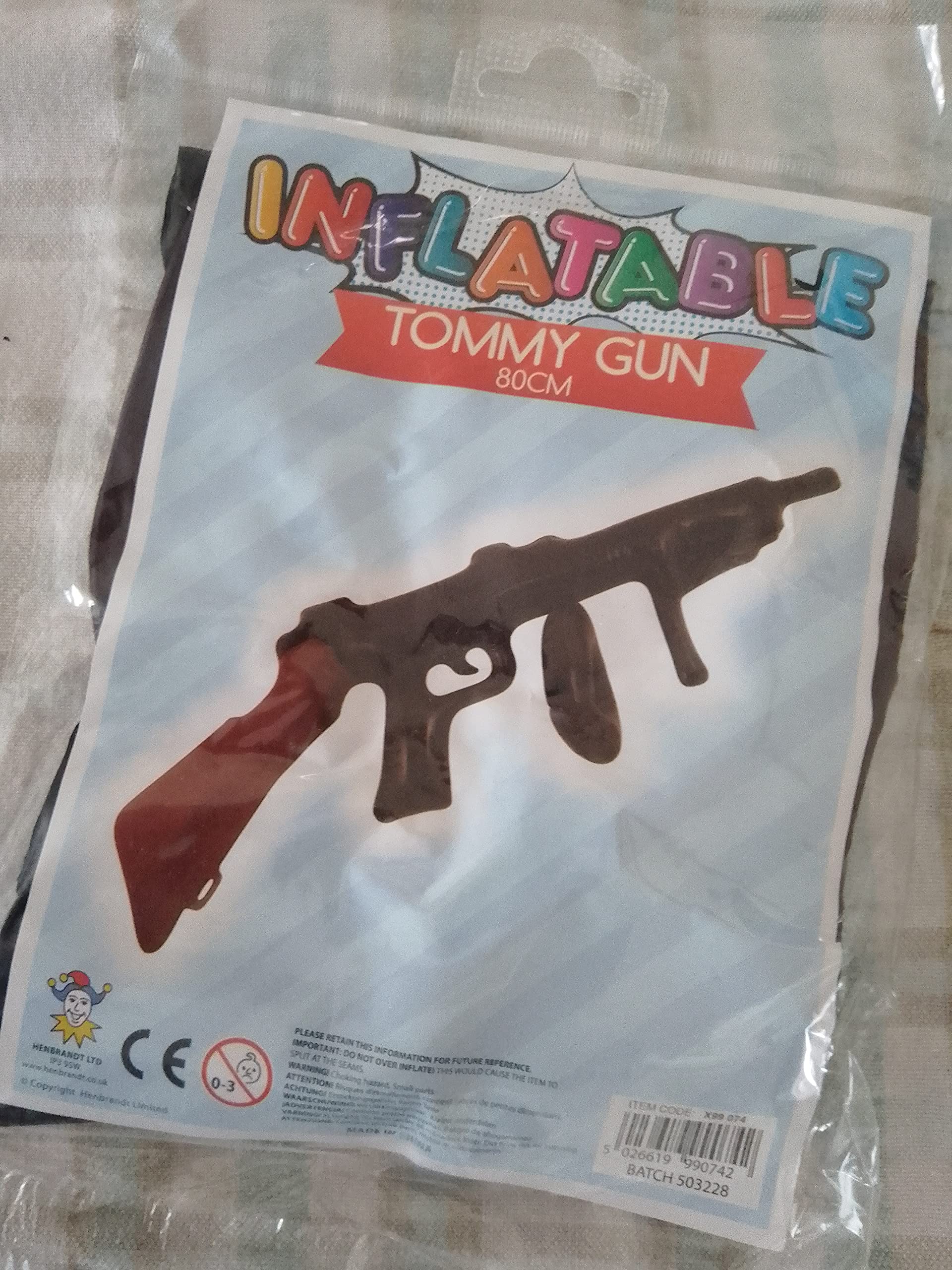 Inflatable Tommy Gun (Black) [Toy]