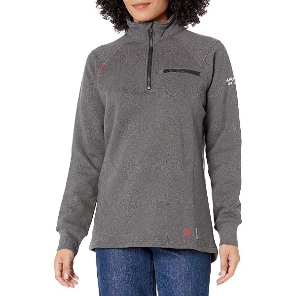 Hanes Women's Quarter Zip Fleece Pullover - Performance Sweatshirt With Thumbholes & Cool DRI - View #4