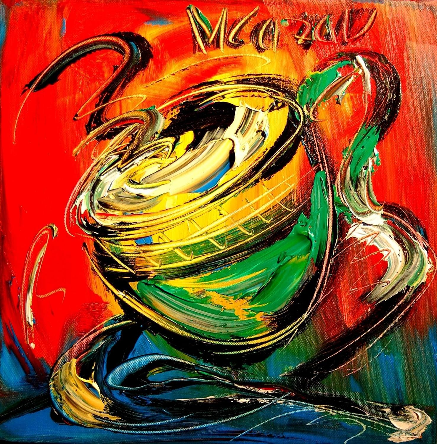 24" Original Paintings Artwork COFFEE Handmade