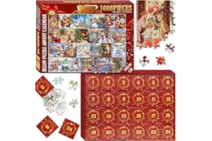 pozemu Puzzle Advent Calendar 2024 Christmas Jigsaw Puzzle 1008 Pcs Christmas Countdown Calendar for Adults Kids
