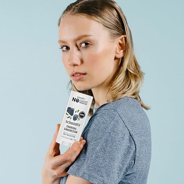 SCHMIDT’S ALUMINUM-FREE VEGAN DEODORANT CHARCOAL & MAGNESIUM WITH 24 HOUR ODOR PROTECTION, FOR WOMEN AND MEN, NATURAL INGREDIENTS, CRUELTY-FREE, 2.65 OZ