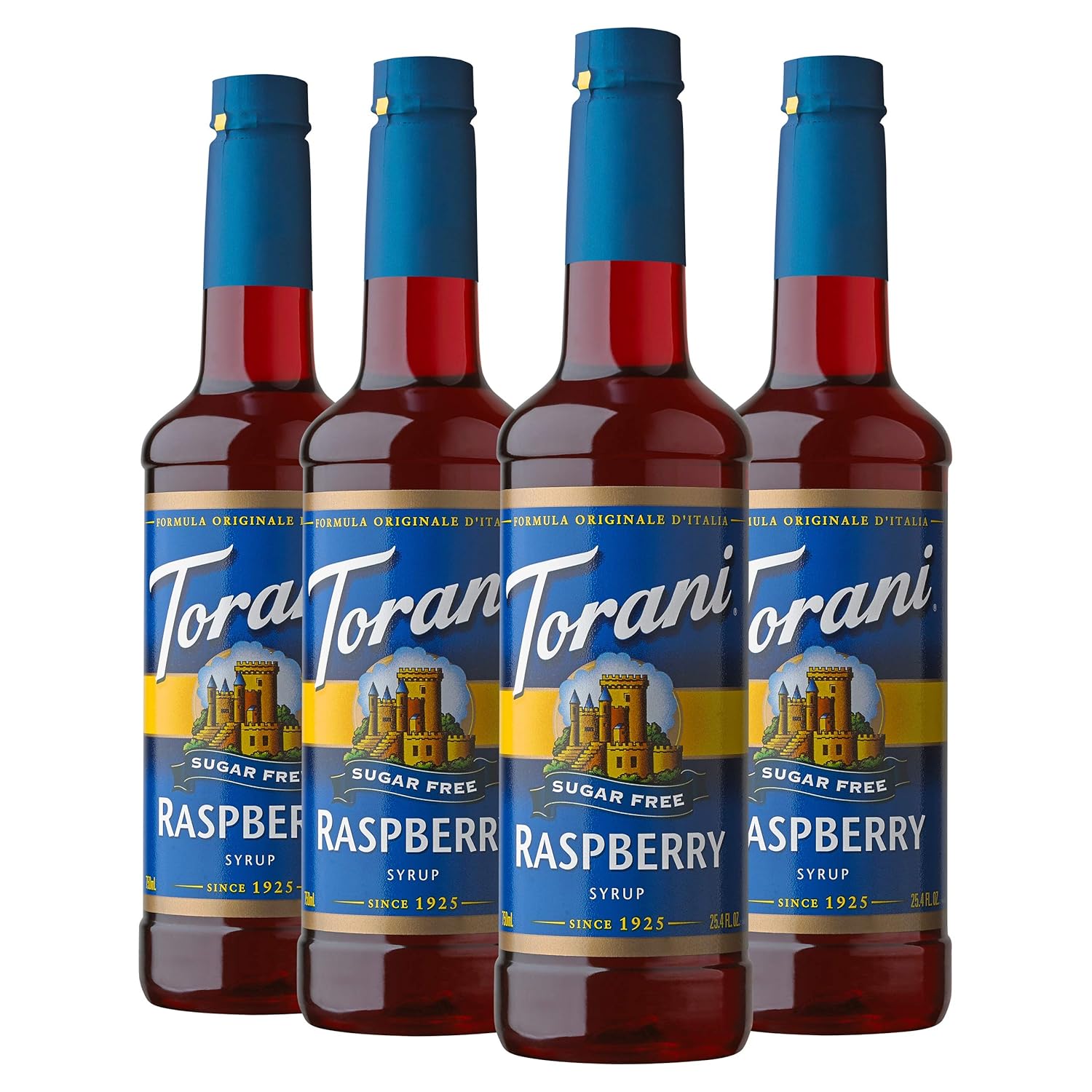 Torani Sugar Free Syrup, Raspberry, 25.4 Ounces (Pack of 4)