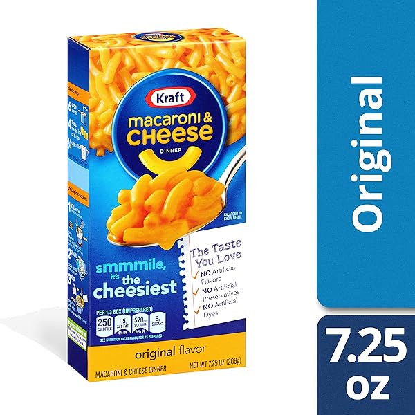 KRAFT ORIGINAL FLAVOR MACARONI AND CHEESE MEAL (7.25 OZ BOX