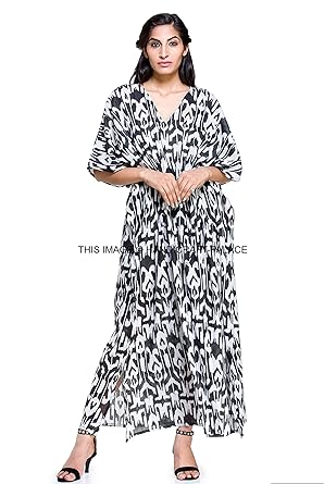New Malaya 100 Cotton Kaftan Dress Maxi Long Tunic Batik One Size Plus Beach