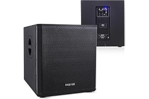 Pyle 3000 Watts Box Subwoofer Speaker - Active Powered 15” inch Woofer, Loud Bass, with DSP Digital Signal Processor for Home Theater System, Pro DJ Sound, Pole Mount Socket and Carrying Handles