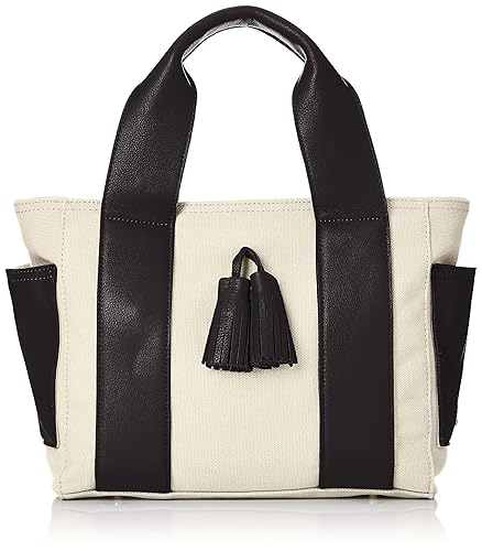 Amazon リレット 牛革 帆布 タッセルトートバッグ S81 001 Ivory