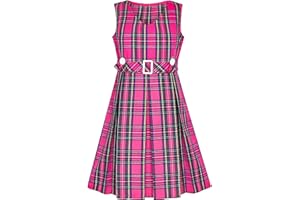 Sunny Fashion Girls Dress Khaki Button Back School Pleated Hem Size 6-14