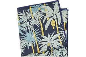 BELLUNO Printed Floral Cotton Pocket Square for Men