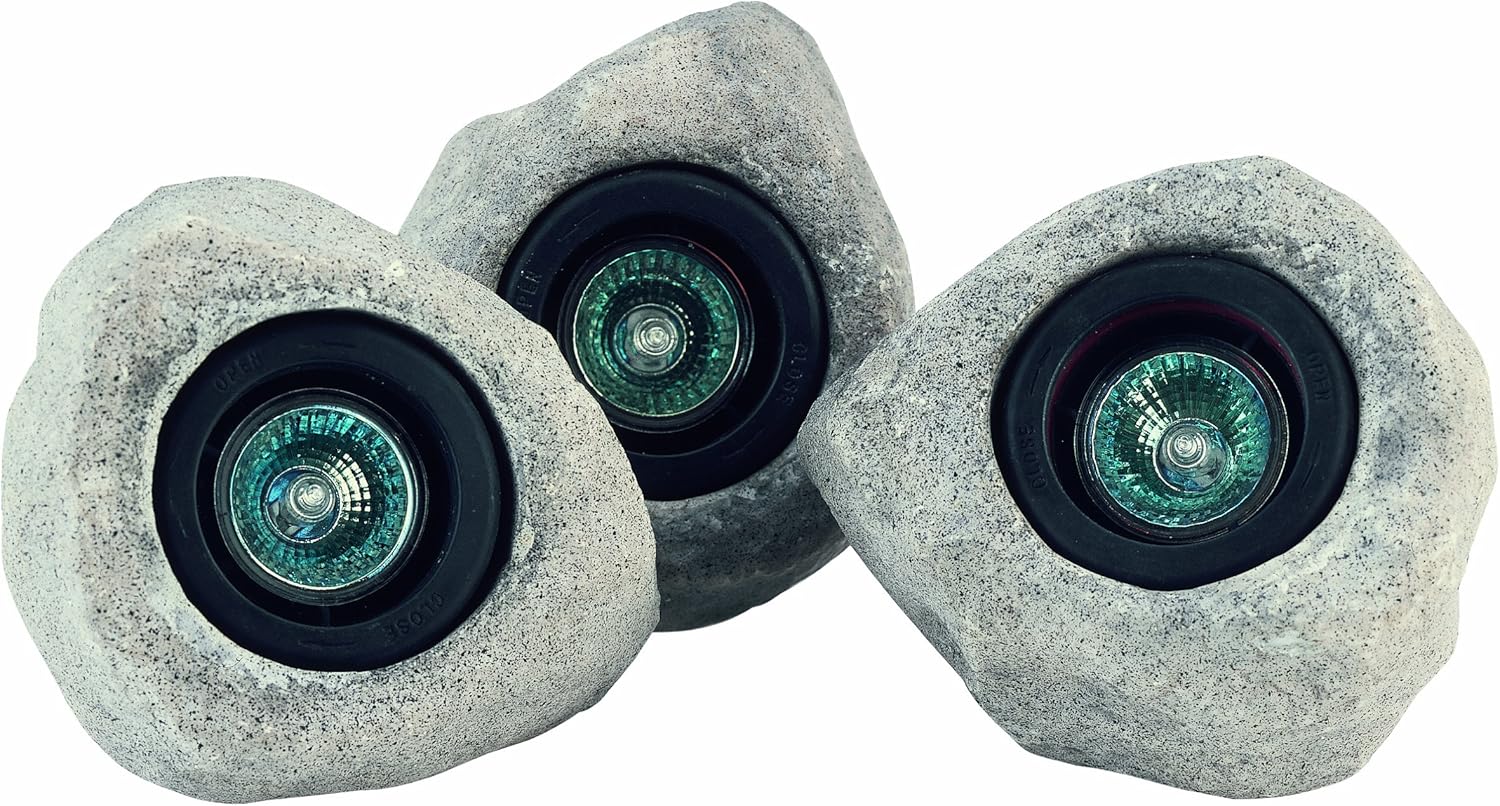 Pontec 36972 Unterwasser-Felsleuchten PondoStar Set 30 | Halogenspot | Unterwasserbeleuchtung | Unterwasserscheinwerfer | Teichbeleuchtung