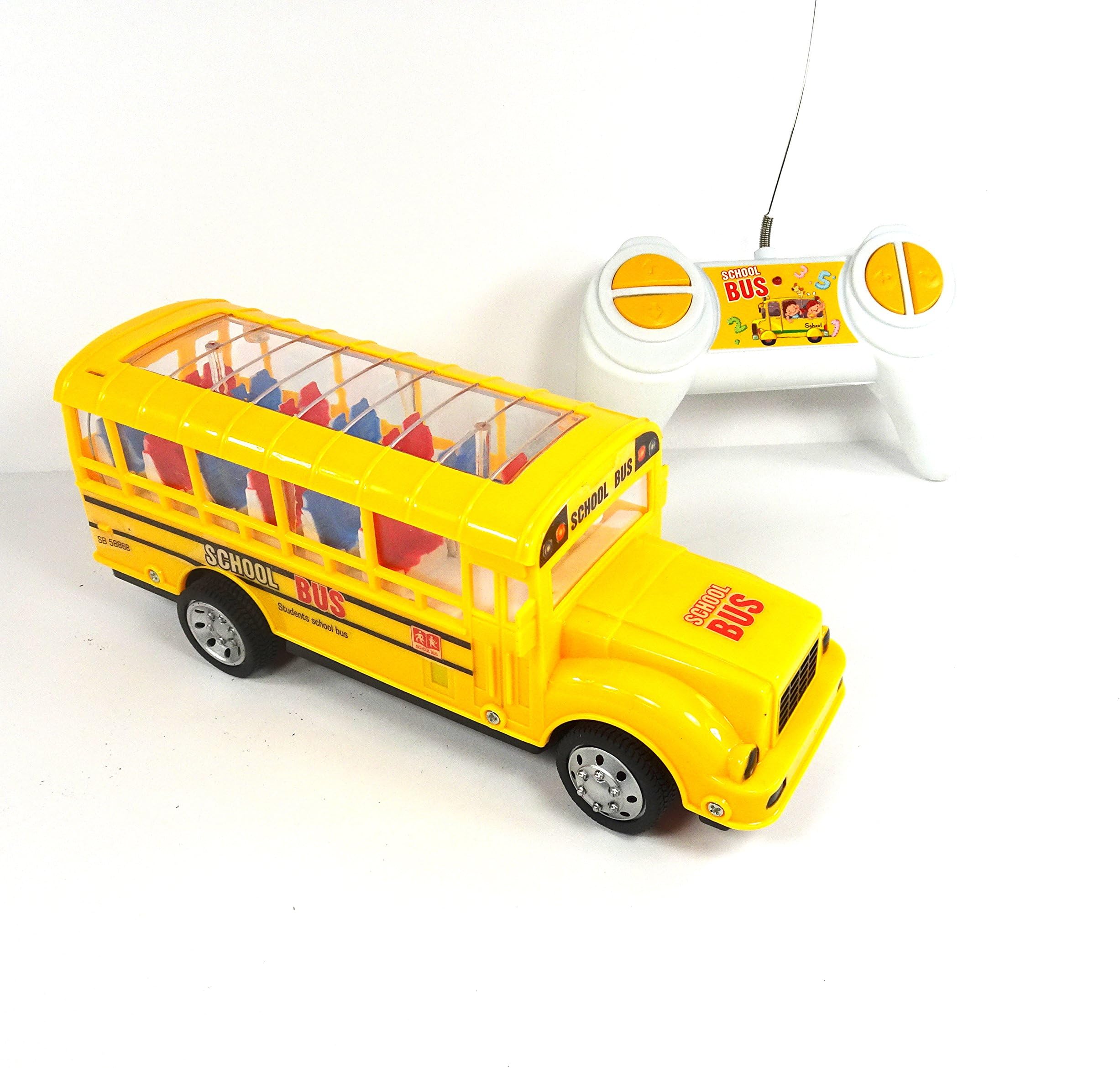 School Bus Remote Control Toy, Electric RC Vehicle With Flashing Lights & Sounds, Brand New In Box