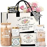 Retirement Gifts for Women 2026, Cool Retirement Gift for Coworker Teacher Nurse Boss Friends Mom Grandma Retirees, Funny Thank you Gift Happy Retired Gifts Ideas with 16Oz Tumbler Canvas Tote Bag