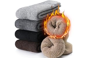 EBMORE Men Merino Wool Socks Super Thick Thermal Hiking Winter Warm Boot Heavy Soft Cozy Socks for Cold Weather