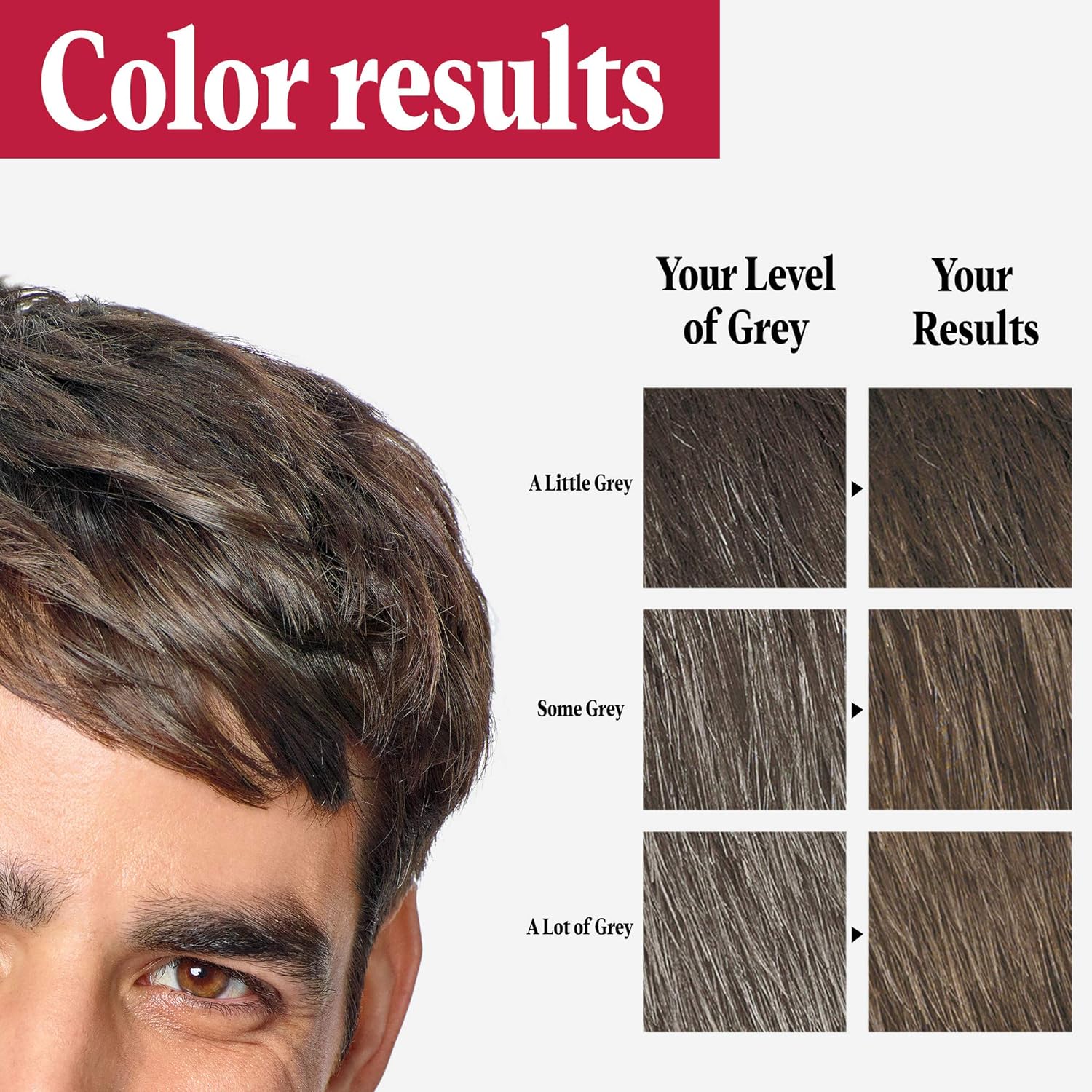 Just For Men Easy Comb-In Color (Formerly Autostop), Gray Hair Coloring for Men with Comb Applicator - Medium-Dark Brown, A-40 - Pack of 3 (Packaging May Vary): Beauty