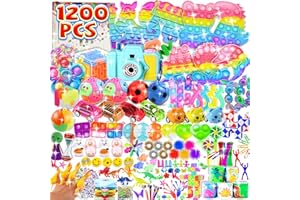 1200pcs Party Favors for Kids 6 8 12, Fidget Toys Pack, School Classroom Party Suppliers, Stocking Stuffers, Treasure Chest B