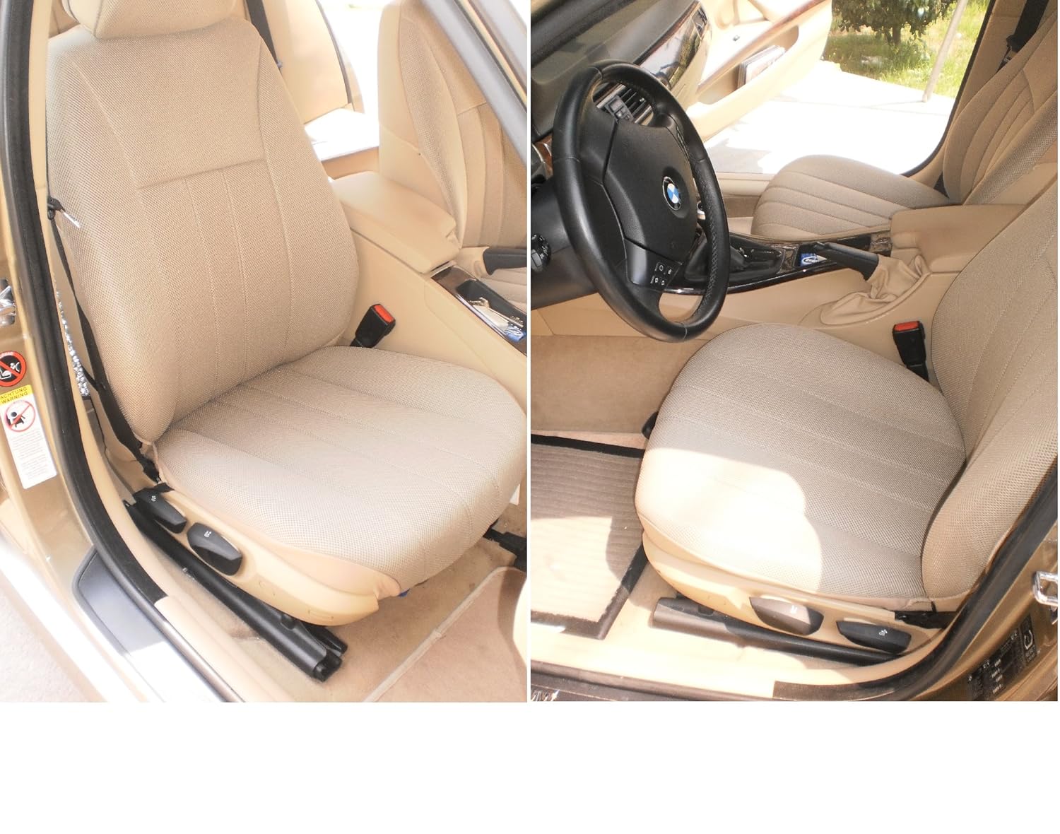 Amazon.com: Synthetic Two Front Custom Car Seat Covers (Fits on BMW 3  Series 1990-2000 E36 Seats) (E36 CONVERTIBLE, ALL TAN (BEIGE)): Automotive