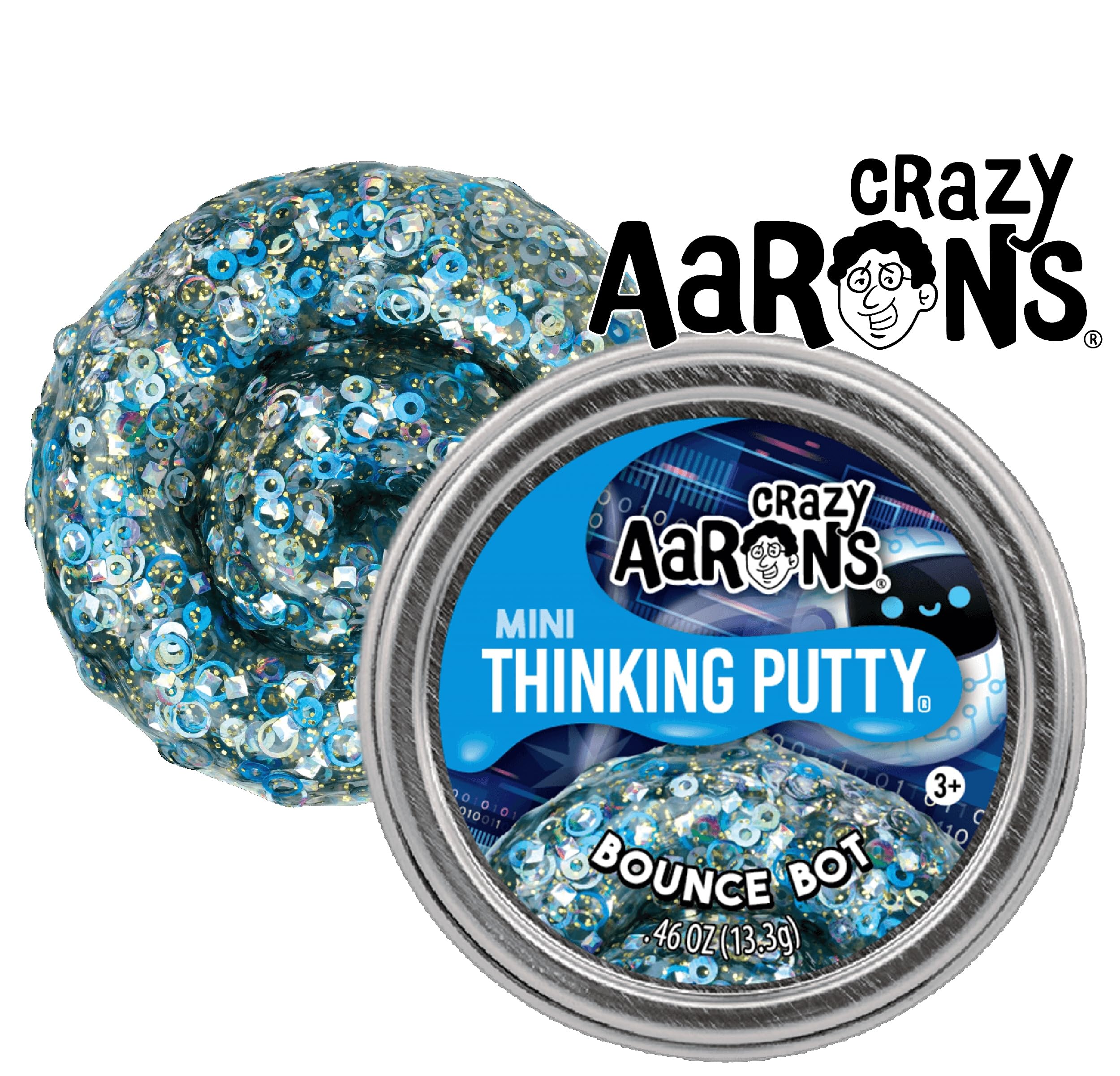 Matty's Toy Stop Crazy Aaron's Putty Mini Tins Bounce Bot, Skate Away & Take-A-Taco Gift Set Bundle - 3 Pack (13.3g Each)