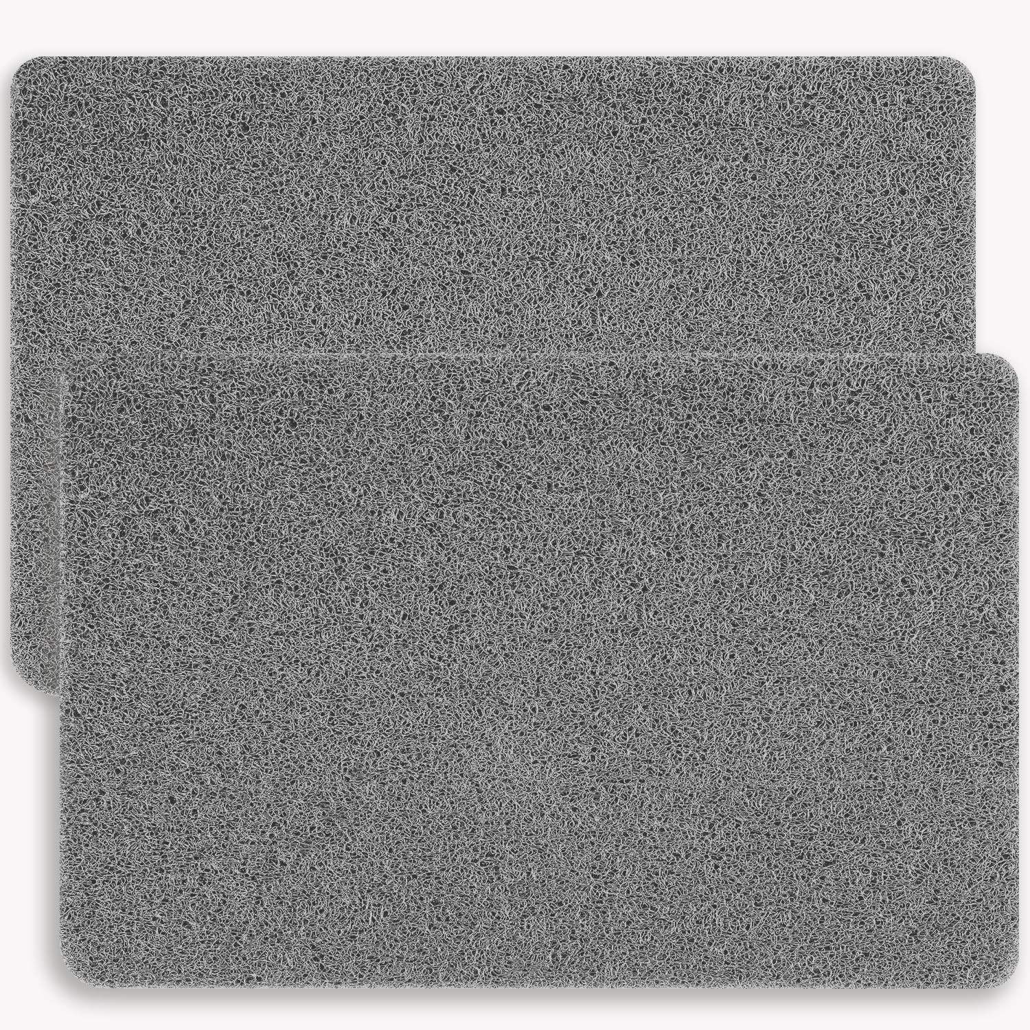 Photo 1 of Hargiis Non-Slip Bathtub Mat, 2 Pack Anti Slip Shower Mat, Fast Drying Bathtub Mats, Foot Scrubber Mat, Anti Slip Mat for Tub, Floor, Bathroom, Kitchen, Home, Hotel (Grey 24"×16"+24"×16")