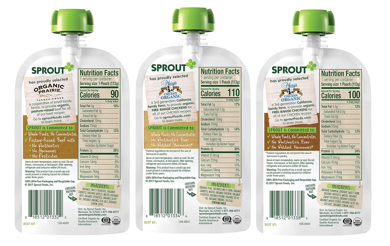 baby food pouches with meat