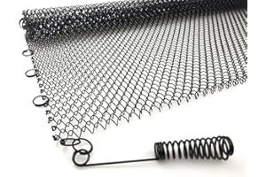 Sunshinecarpentry Fireplace Mesh Screen Curtain, Two Panels. Rod kit NOT Included (20 H x 24 W inches), Black (FHL020)