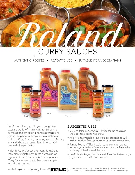 ROLAND FOODS TIKKA MASALA CURRY SAUCE, SPECIALTY IMPORTED FOOD, 70-OUNCE JUG